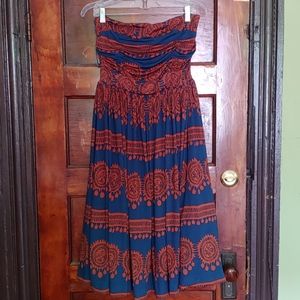Anthropologie strapless dress size Medium